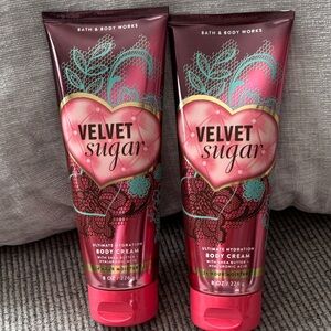 2 Bath and Body works VELVET SUGAR body cream